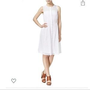 MAISON JULES Womens White‎ Eyelet Dress